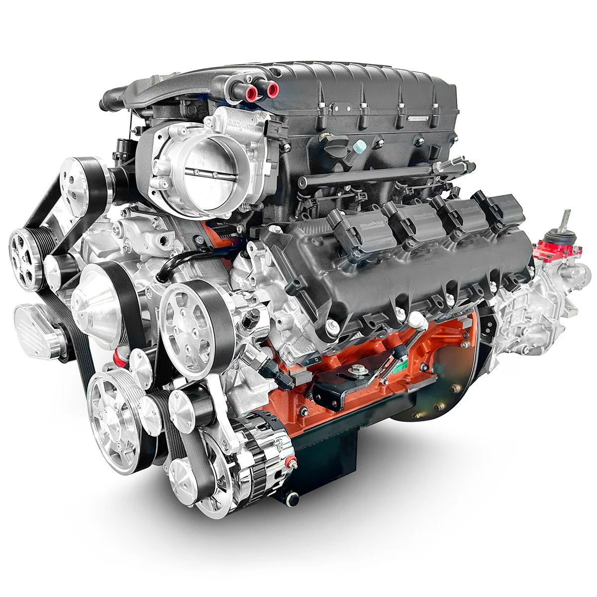 Chrysler Hemi Compatible 426 c.i. Engine and T56 Manual Transmission - 872 HP - Standard Edition Builder Series with Polished Pulley Kit - Supercharged