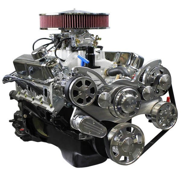Chrysler Small Block Compatible 408 c.i. Engine and 727 Automatic Transmission - 465 Horsepower - Standard Edition Builder Series with Polished Pulley Kit - Carbureted