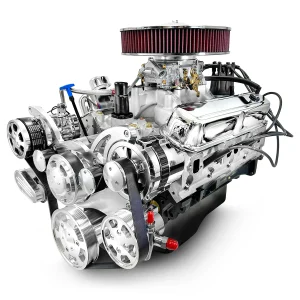 Chrysler Small Block Compatible 408 c.i. Engine - 465 Horsepower - Deluxe Dressed with Polished Pulley Kit - Carbureted