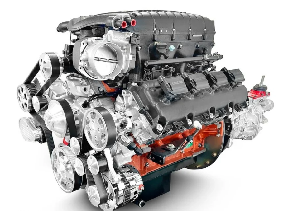 Chrysler Hemi Compatible 426 c.i. Engine and 4L80E Automatic Transmission - 872 HP - Standard Edition Builder Series with Polished Pulley Kit - Supercharged